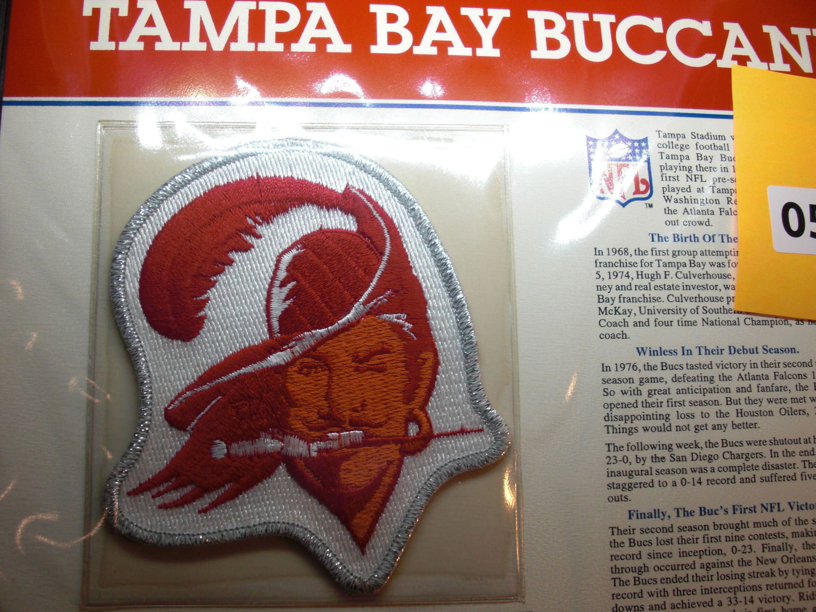 tampa bay buccaneer nfl team logo patch (1 of 1)
