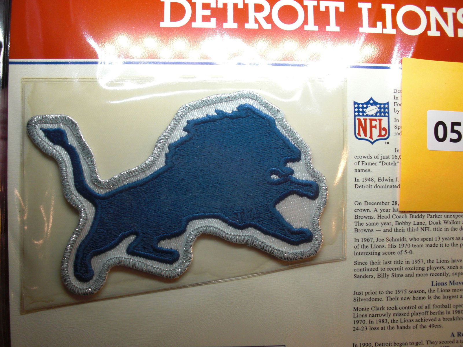 detroit lions nfl team logo patch (1 of 1)