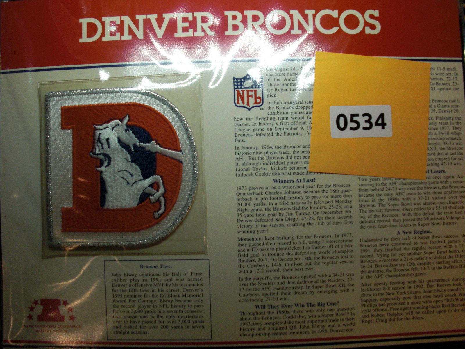 denver broncos team logo patch (1 of 1)