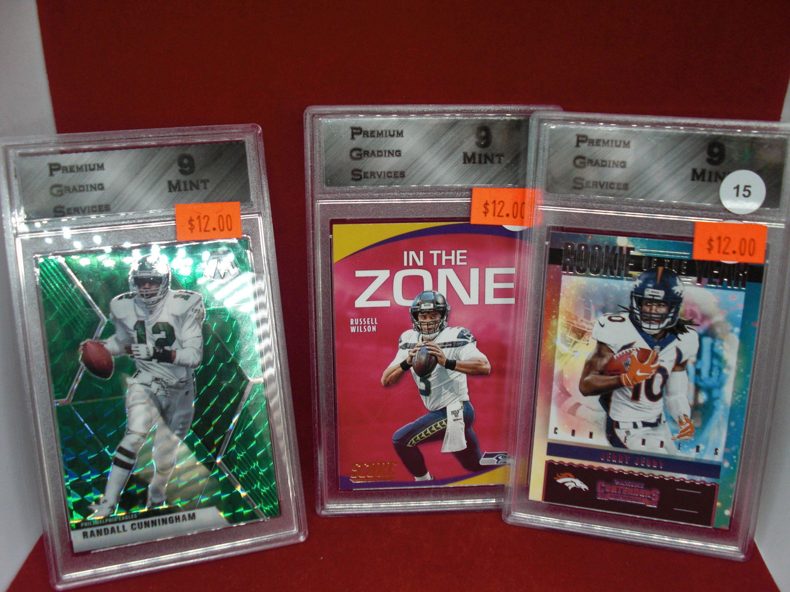 lot of 3 pgs 9 football cards (1 of 1)