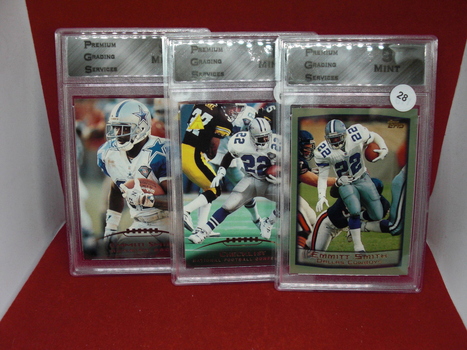 lot of 3 emmitt smith cards pgs 9's (1 of 1)