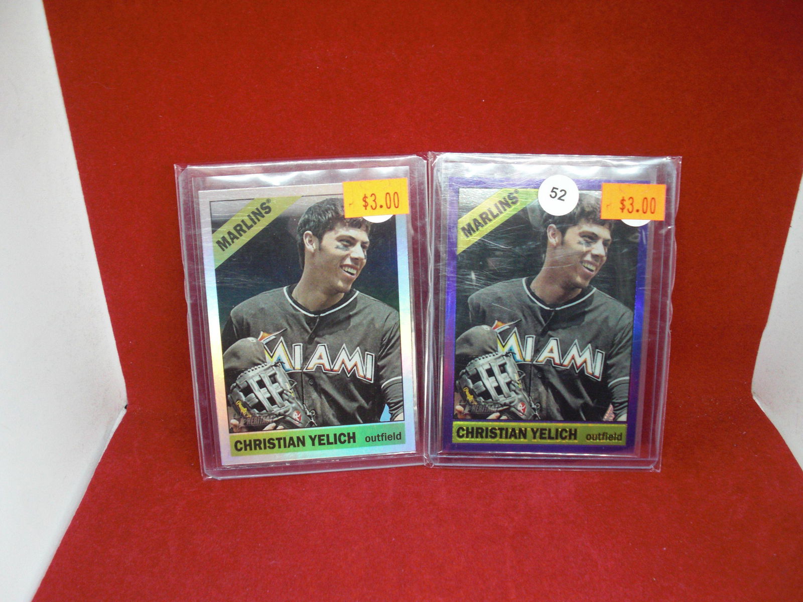 lot of 2 christian yelich refractors (1 of 1)