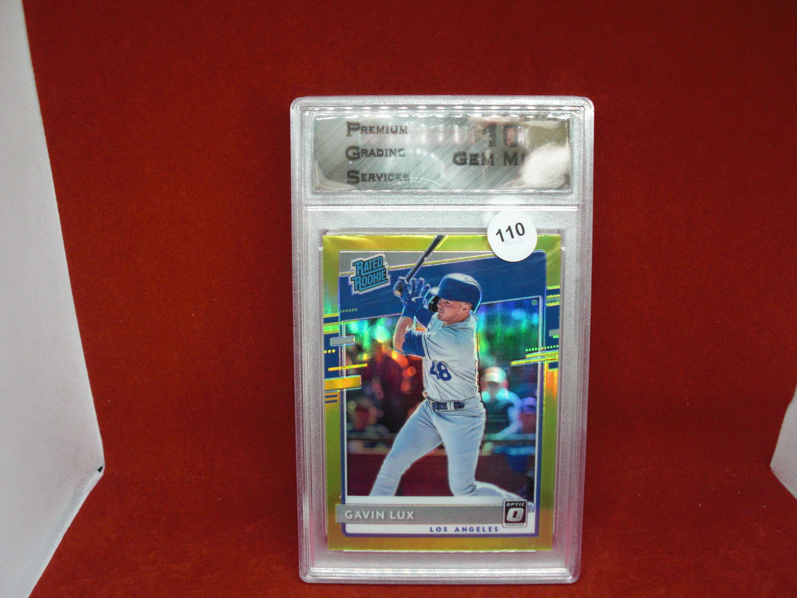 pgs gem 10 gavin lux yellow rated rookie (1 of 1)