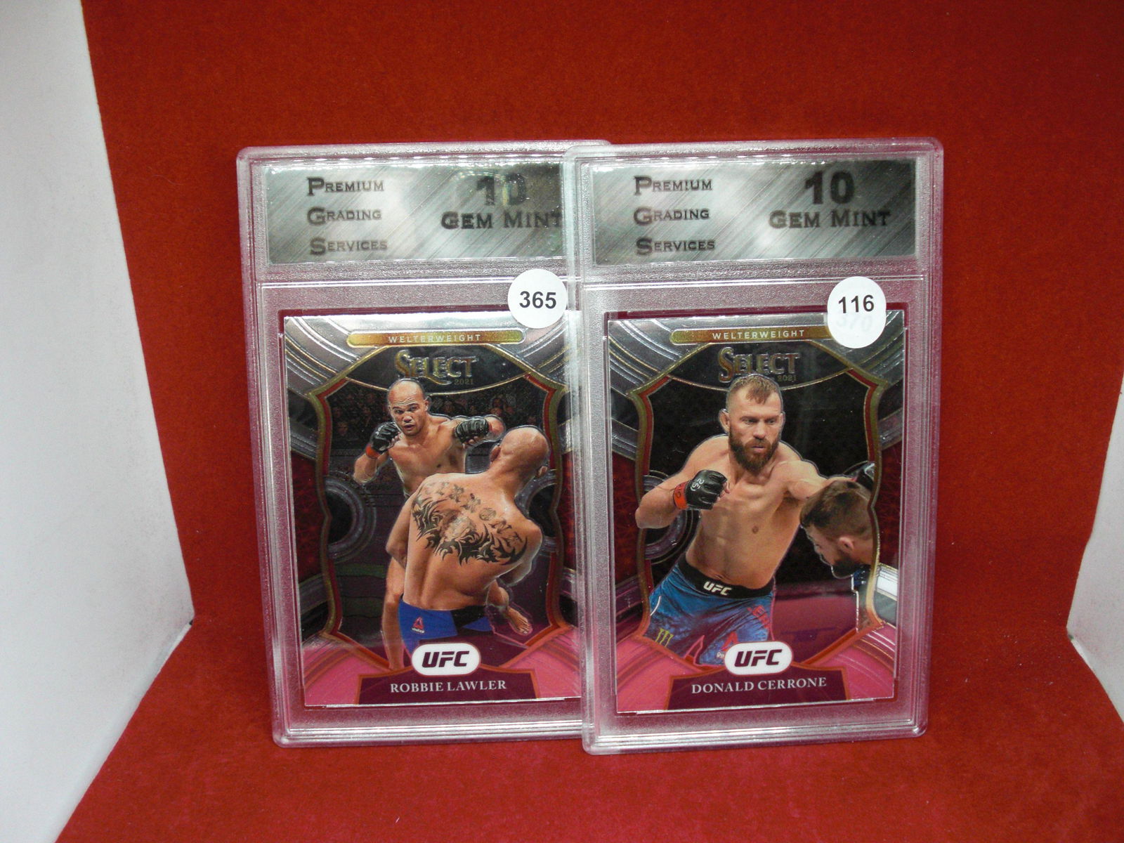lot of 2 pgs gem 10 ufc cards (1 of 1)