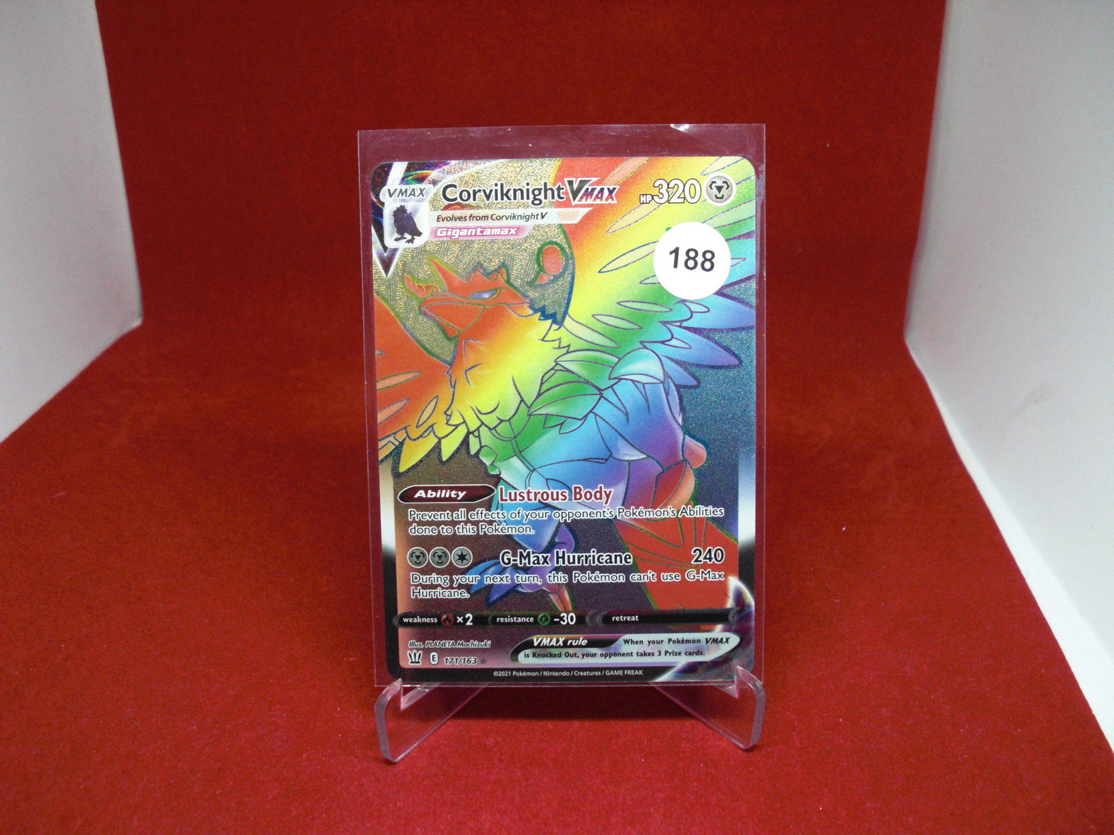 pokemon card corviknight vmax (1 of 1)