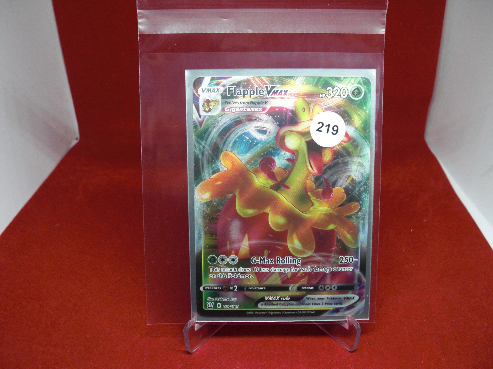 pokemon card flapple vmax (1 of 1)