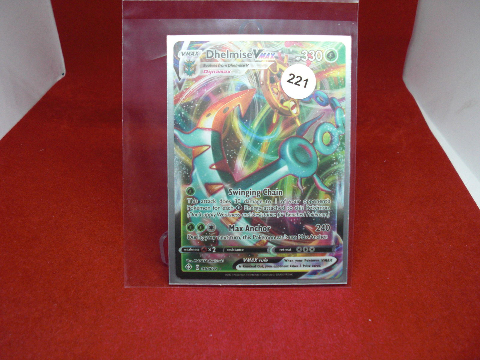 pokemon card dhelmise vmax (1 of 1)