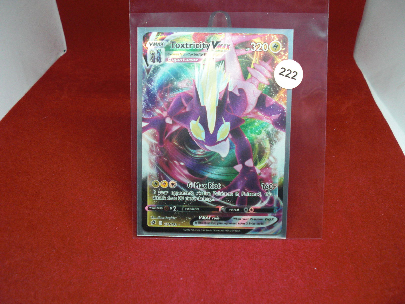 pokemon card toxticity vmax (1 of 1)