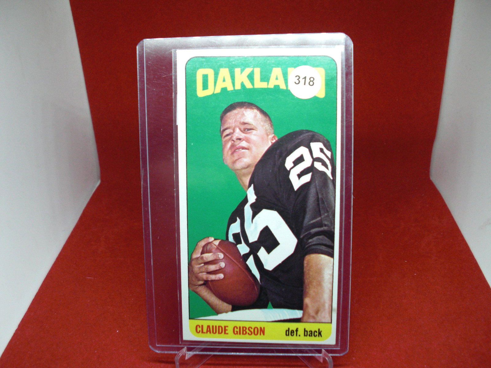 high grade 1965 topps football claude gibson (1 of 1)