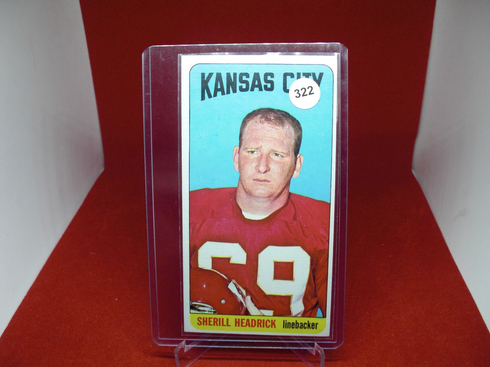 high grade 1965 topps football sherill hendrick sp (1 of 1)
