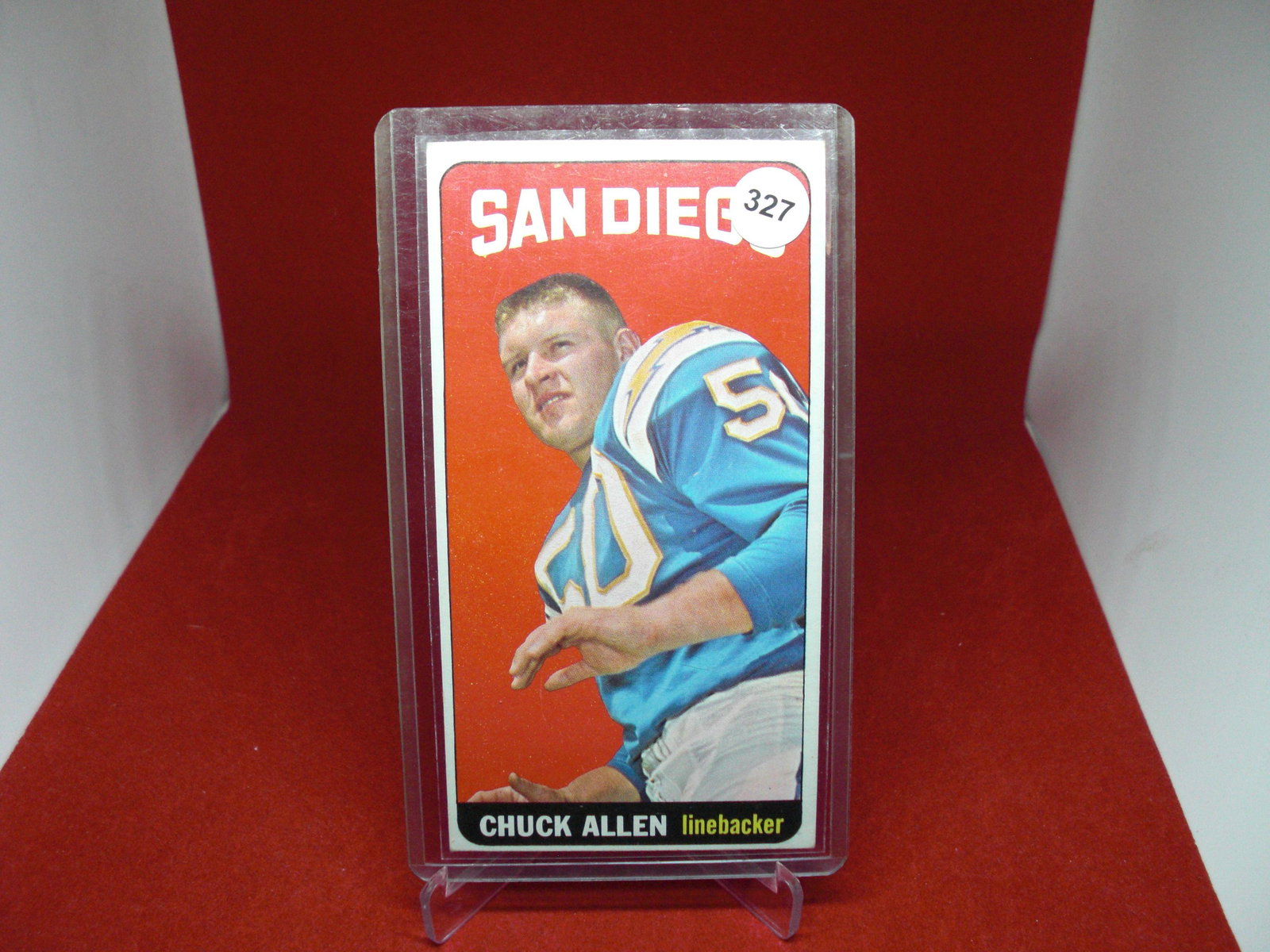 high grade 1965 topps football chuck allen (1 of 1)