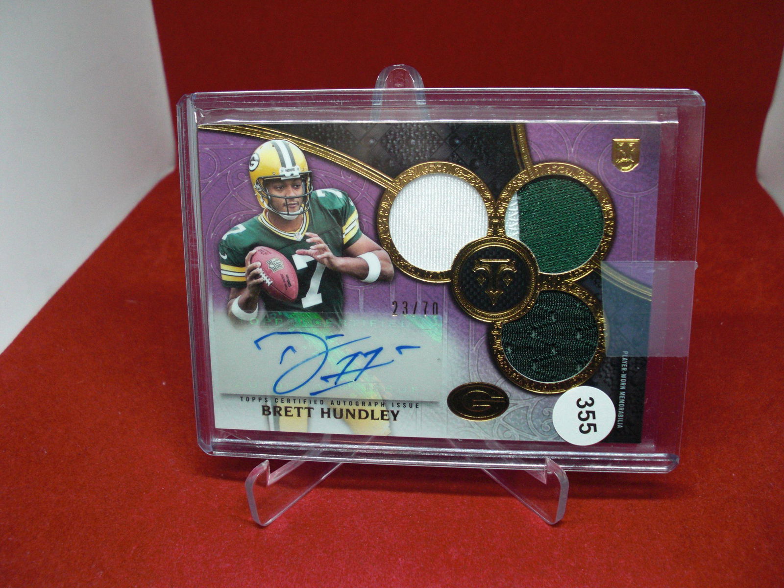 brett hundley rookie patch auto 23/70 (1 of 1)