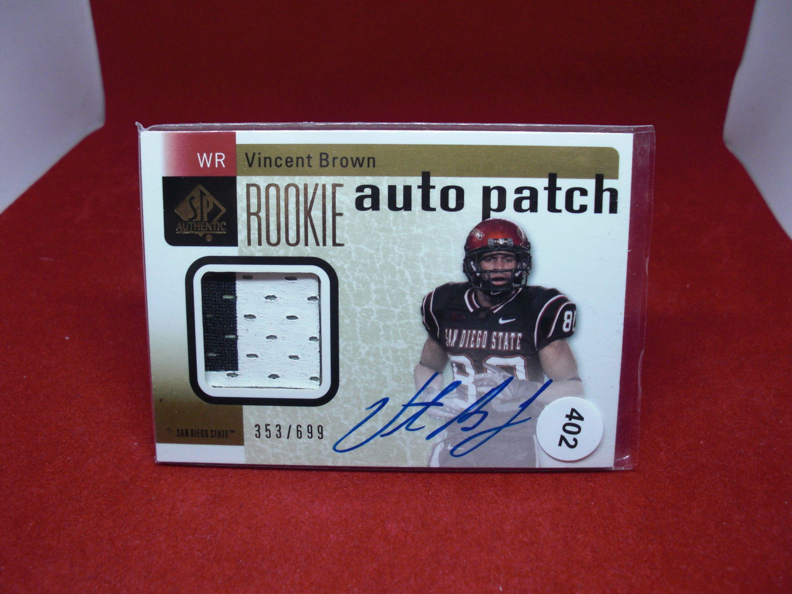 vincent brown rookie jersey auto 323/699 (1 of 1)