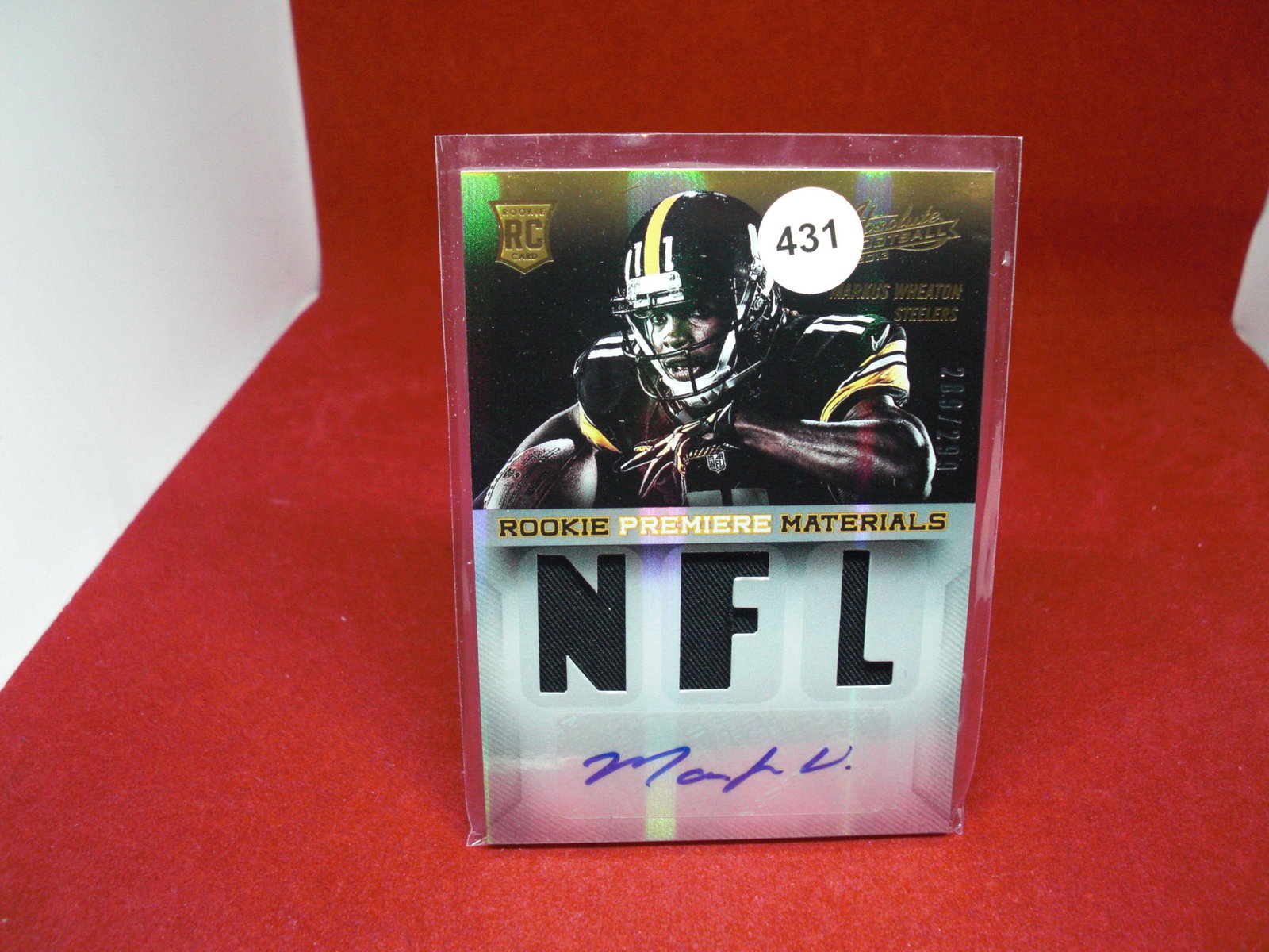 marcus wheaton rookie jersey auto 269/299: marcus wheaton rookie jersey auto 269/299