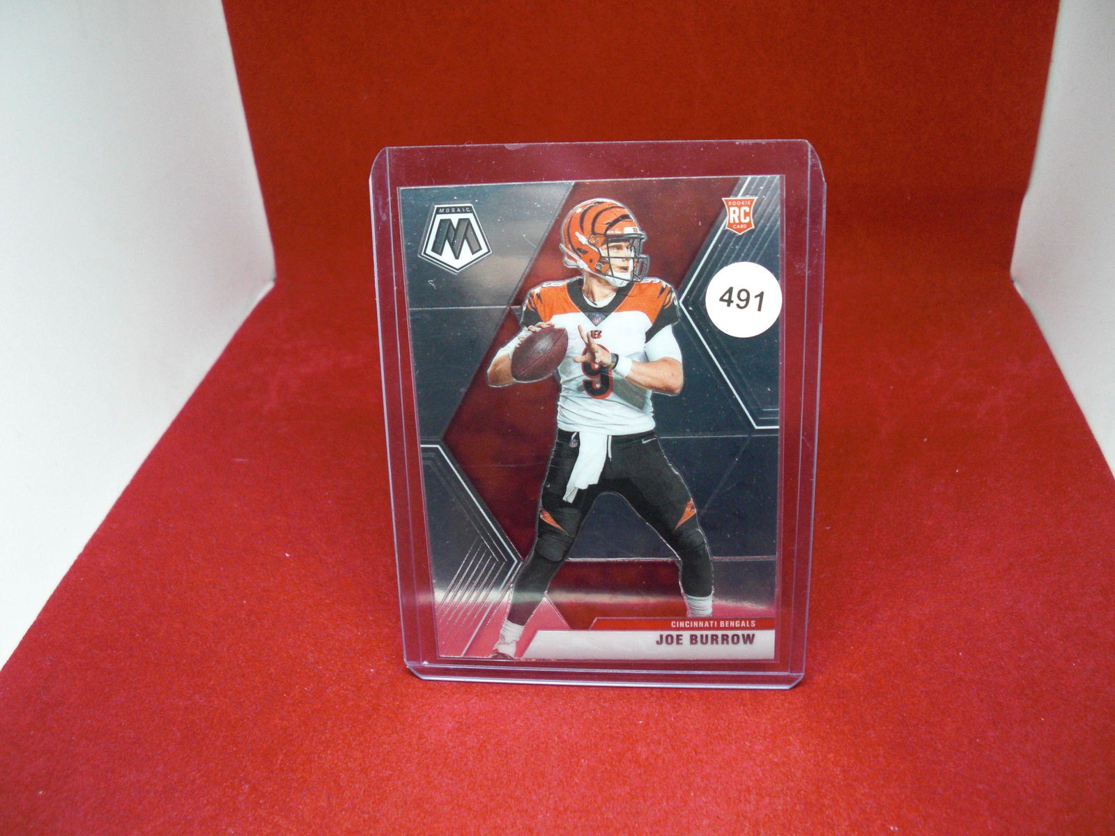 joe burrow mosaic rookie card (1 of 1)