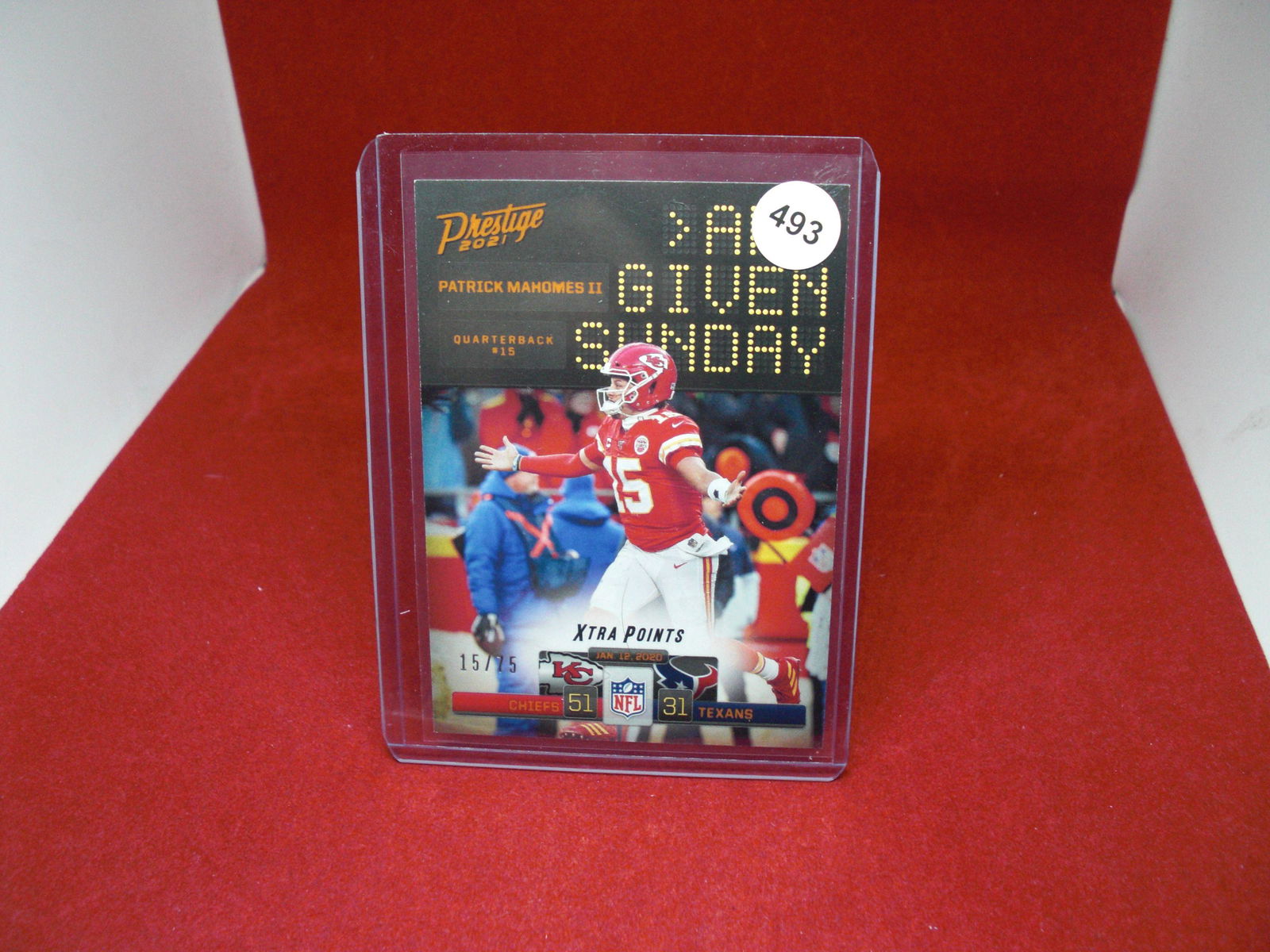 patrick mahomes xtra ponits 15/75: patrick mahomes xtra ponits 15/75