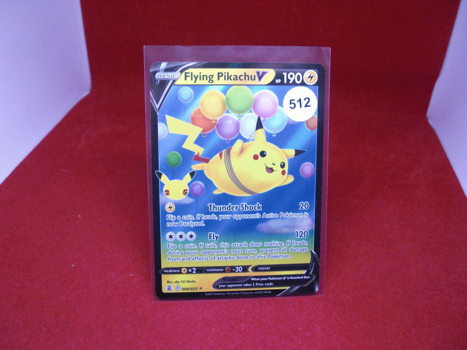 flying pikachu v pokemon card (1 of 1)