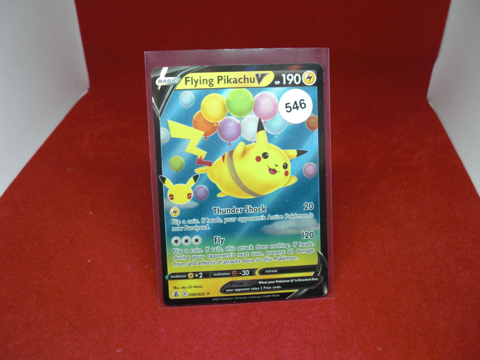 flying pikachu v pokemon card (1 of 1)