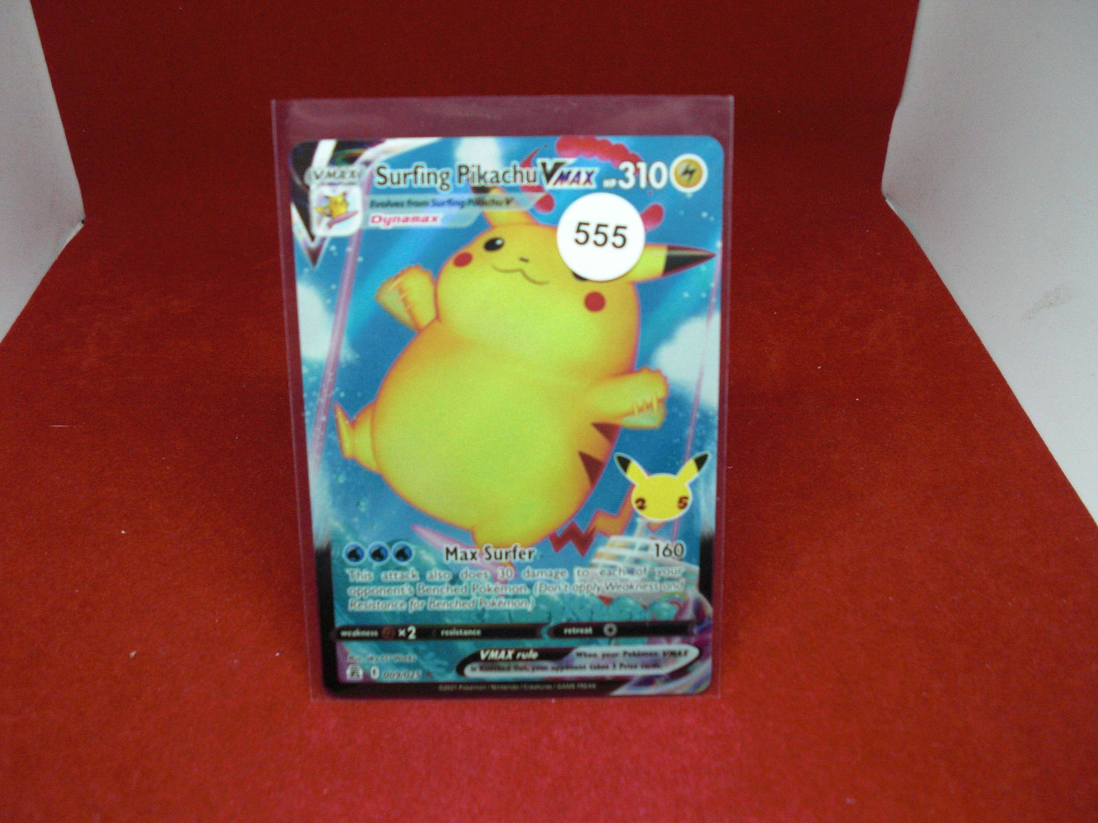 surfing pikachu vmax pokemon card: surfing pikachu vmax pokemon card