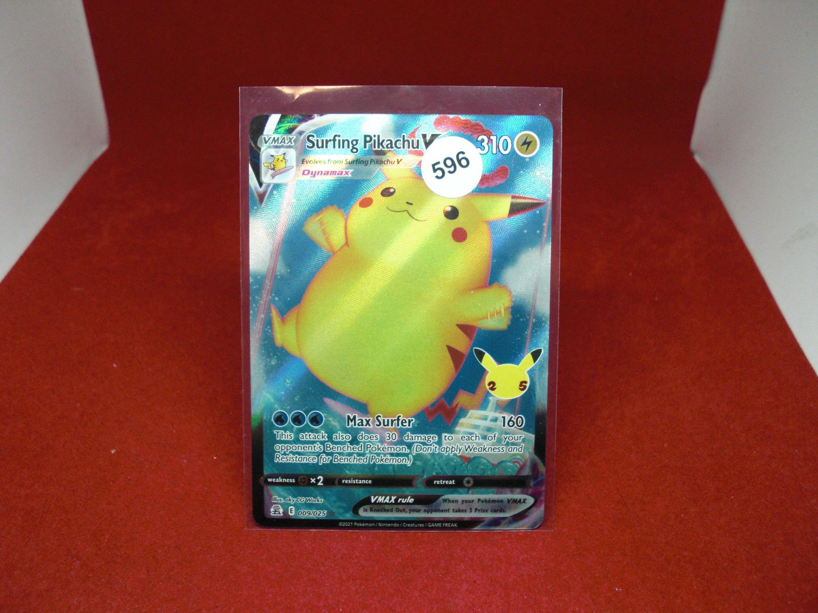 surfing pikachu vmax pokemon card: surfing pikachu vmax pokemon card