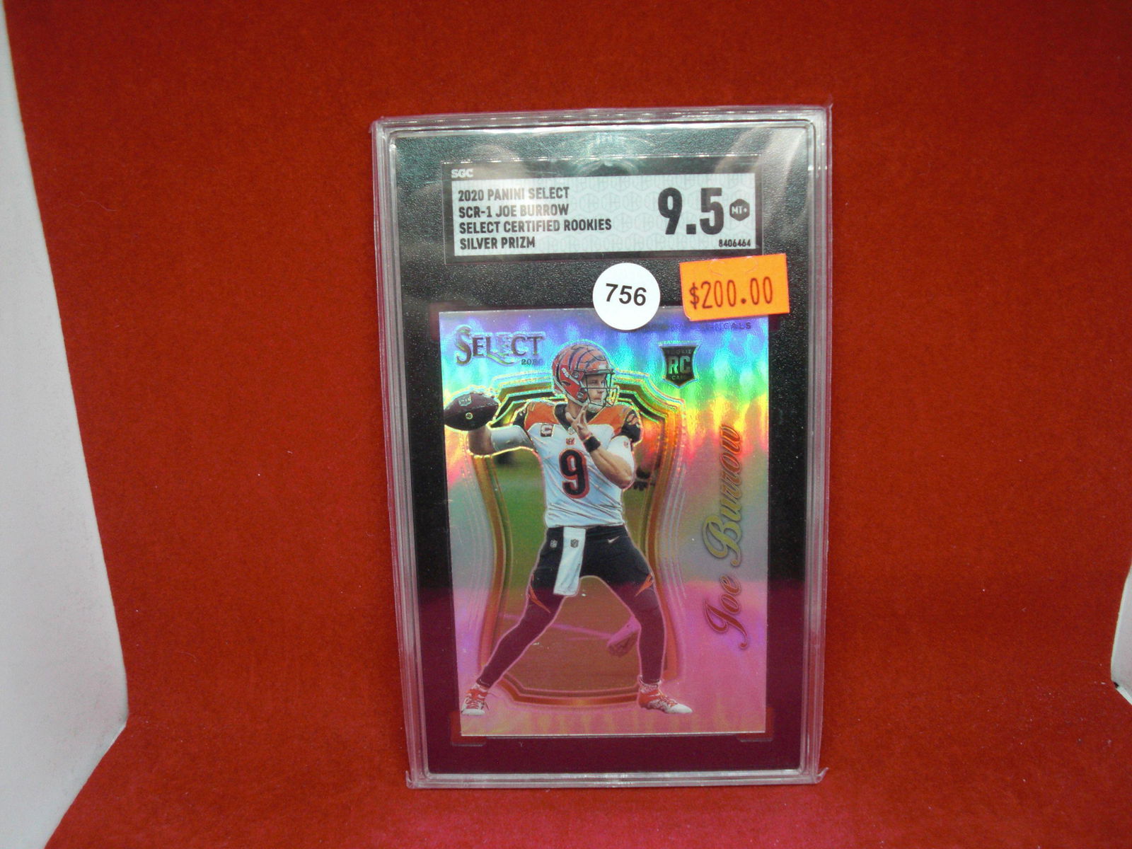 sgc 9.5 joe burrow silver select rookie (1 of 1)