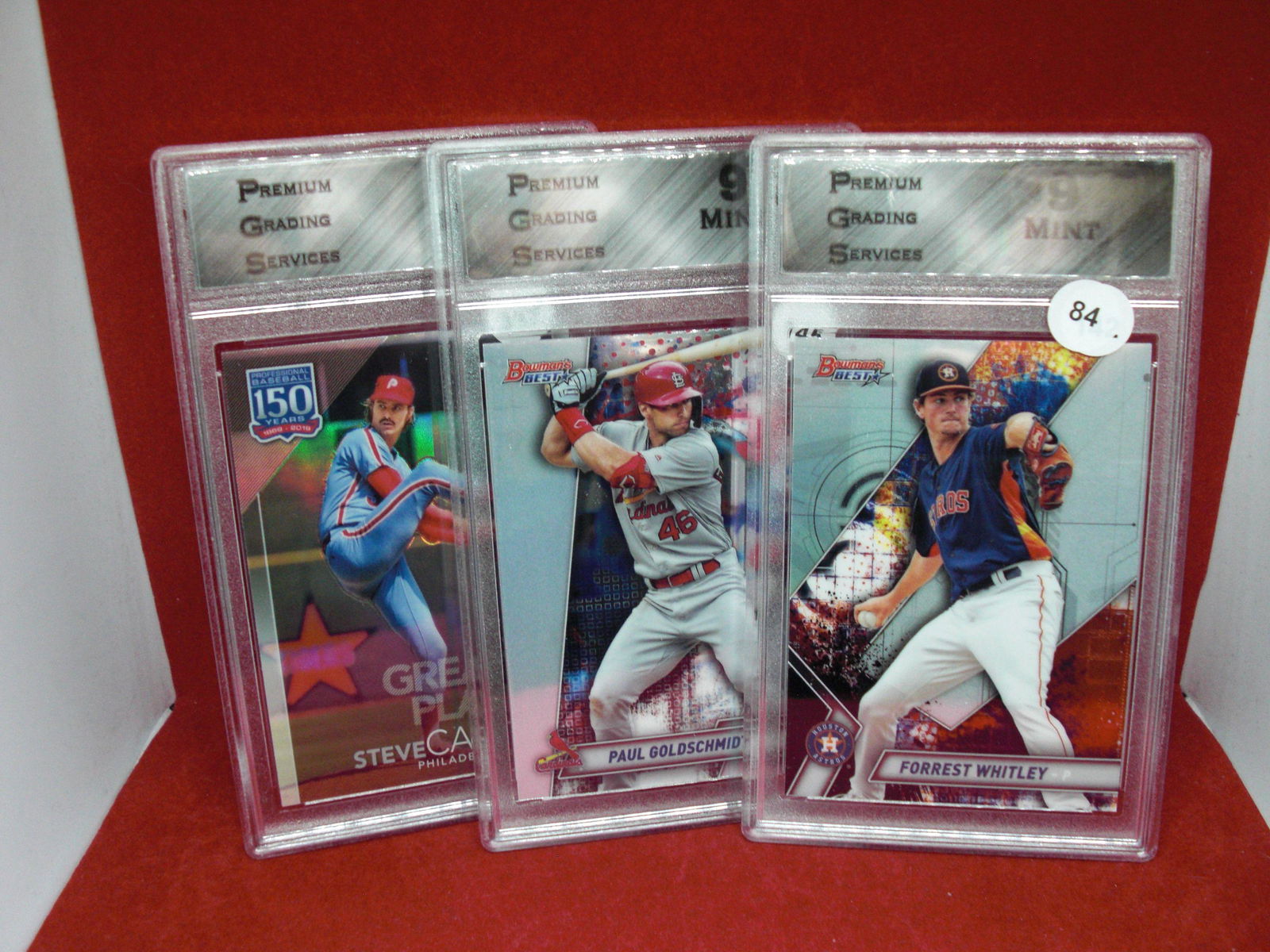 lot of 3 graded baseball cards pgs 9's (1 of 1)