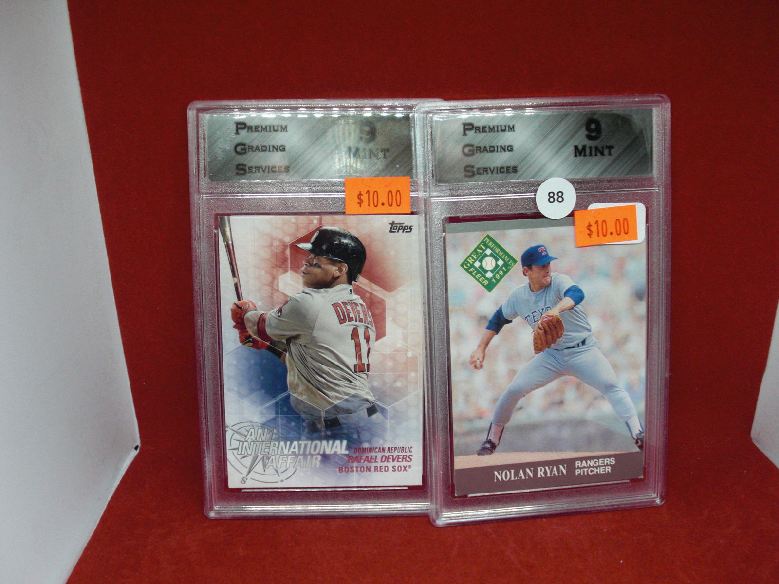 lot of 2 graded baseball cards pgs 9's (1 of 1)