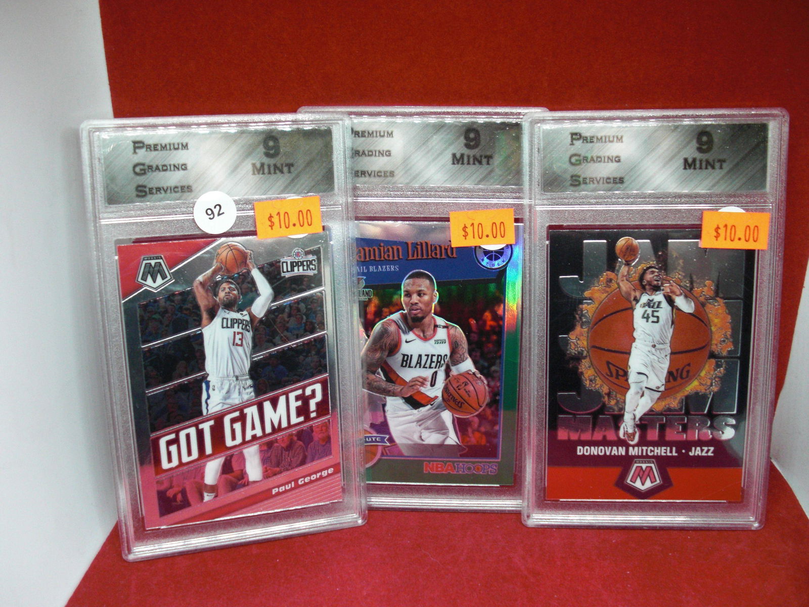 lot of 3 graded basketball cards pgs 9's (1 of 1)