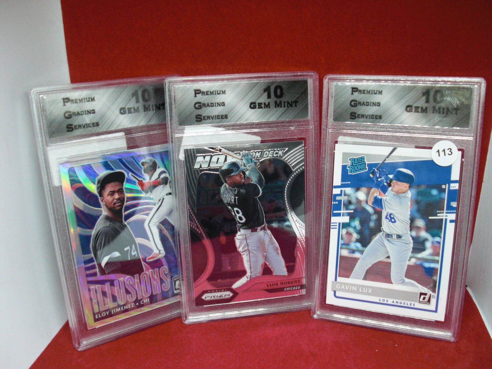 lot of 3 graded baseball cards pgs gem 10's (1 of 1)