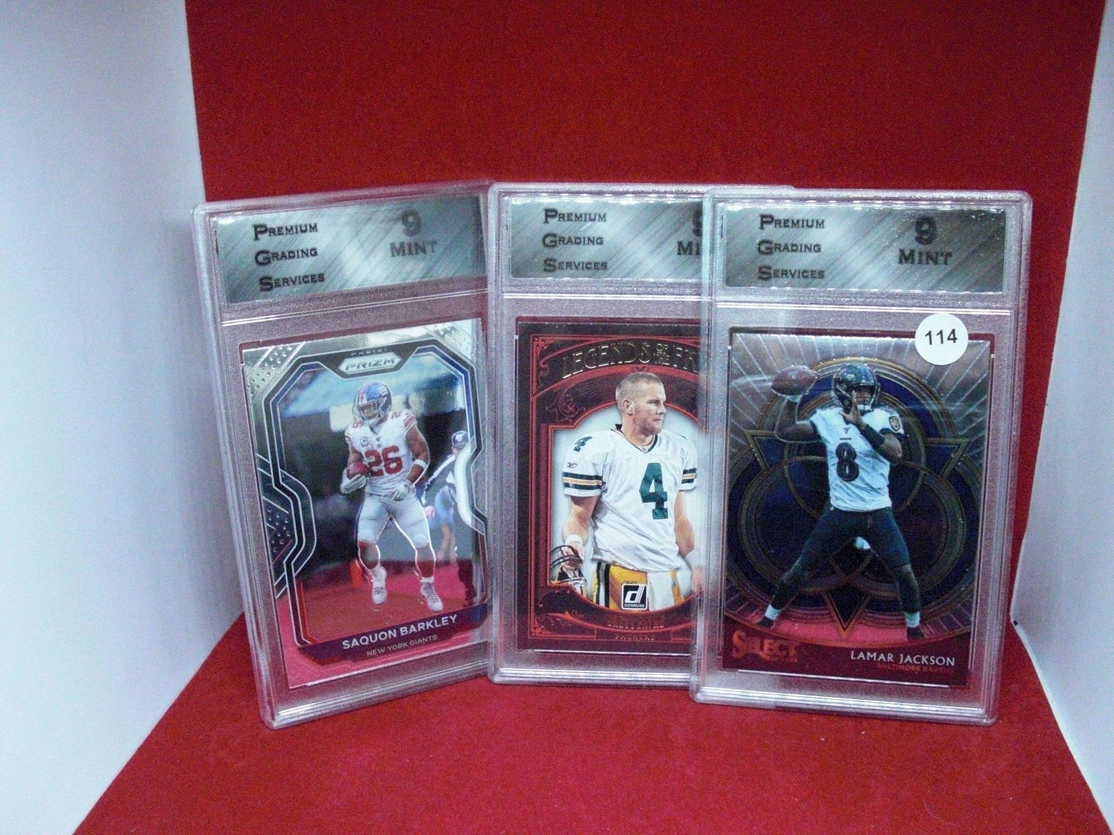 lot of 3 graded football cards pgs 9's (1 of 1)