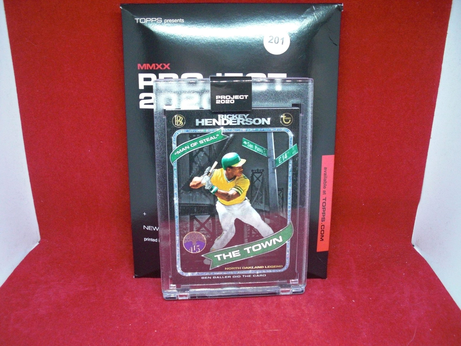 rickey henderson topps project 2020 encased card (1 of 1)