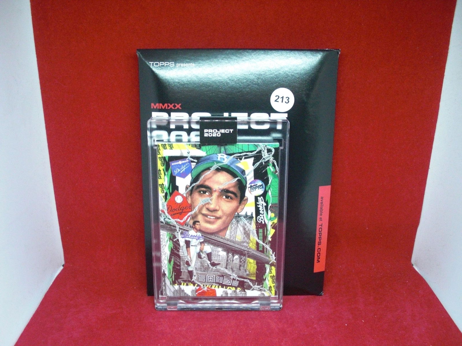 sandy koufax topps project 2020 encased card (1 of 1)