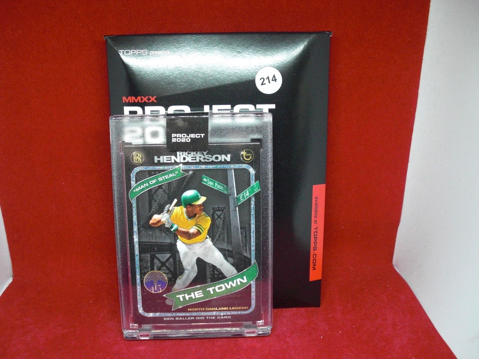 rickey henderson topps project 2020 encased card (1 of 1)
