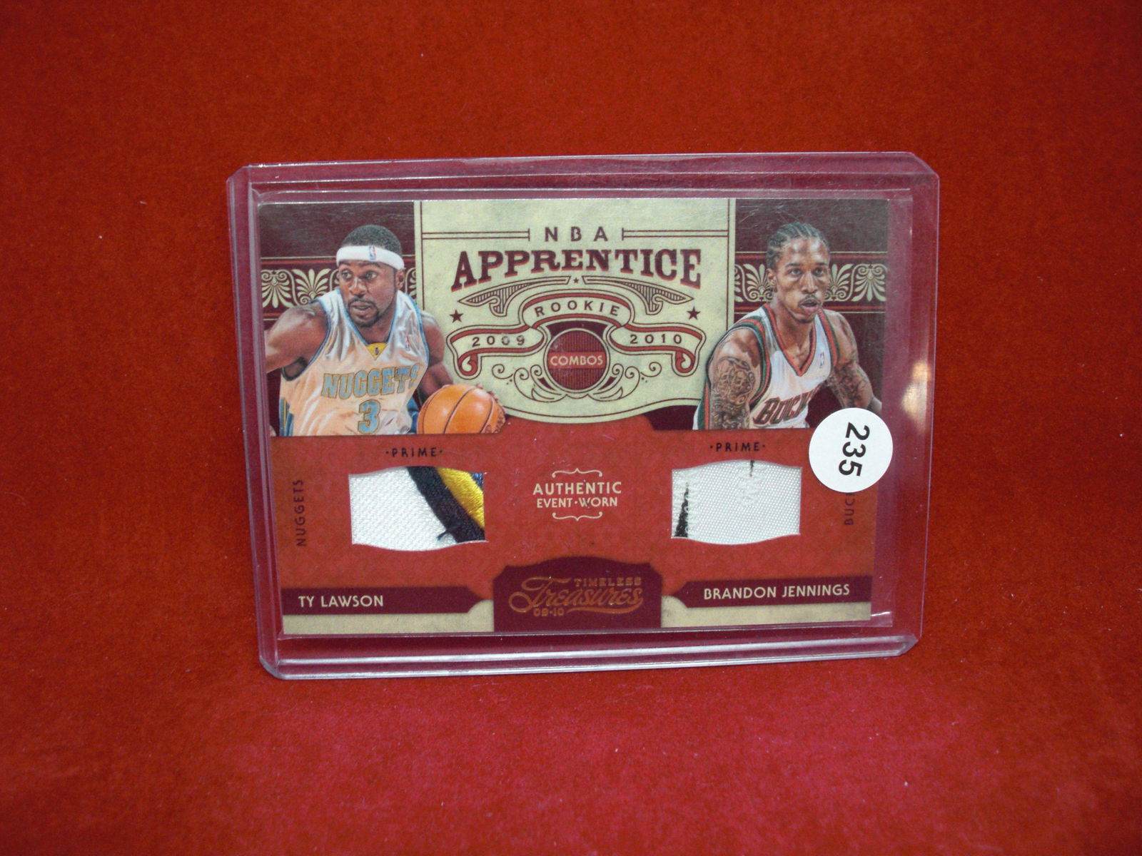 ty lawson brandon jennings dual patch 09/10 (1 of 1)