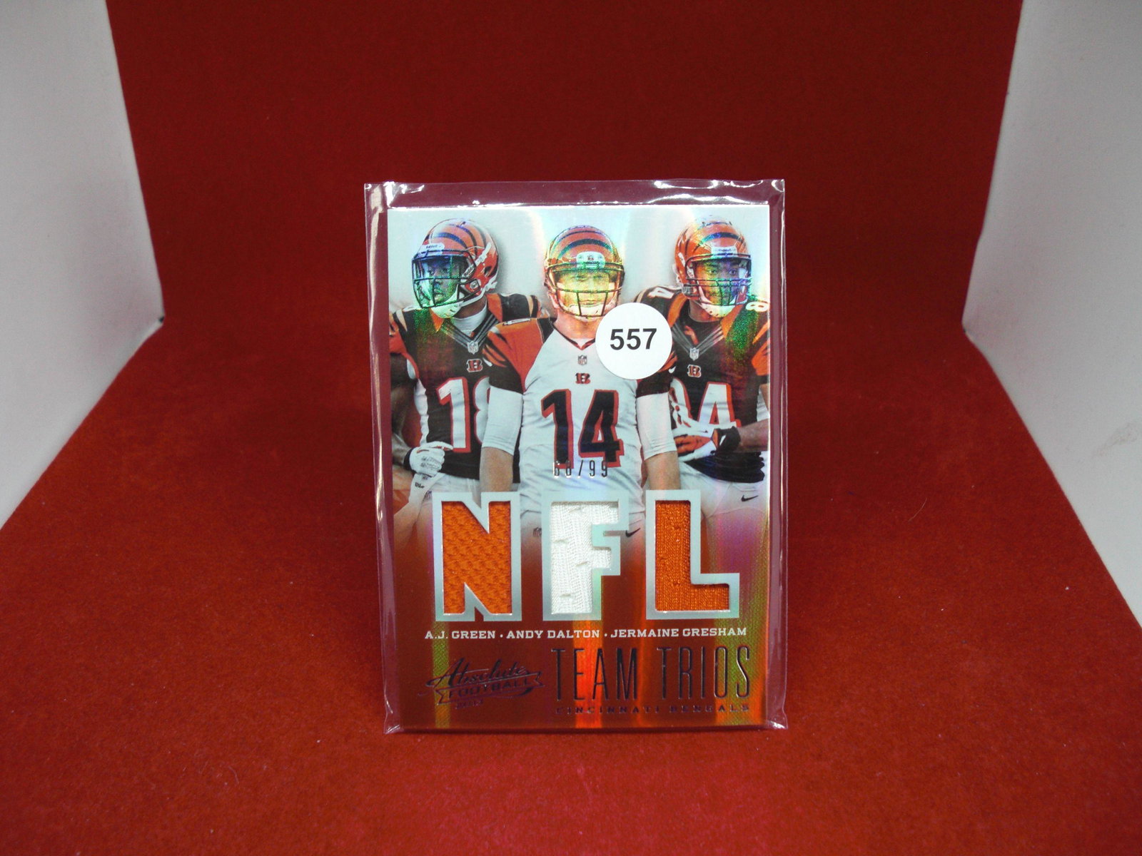 cincinnati bengals triple patch relic 68/99 (1 of 1)