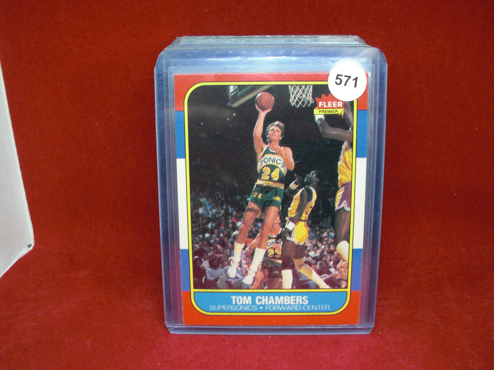 1986 fleer basketball Tom chambers rookie card (1 of 1)