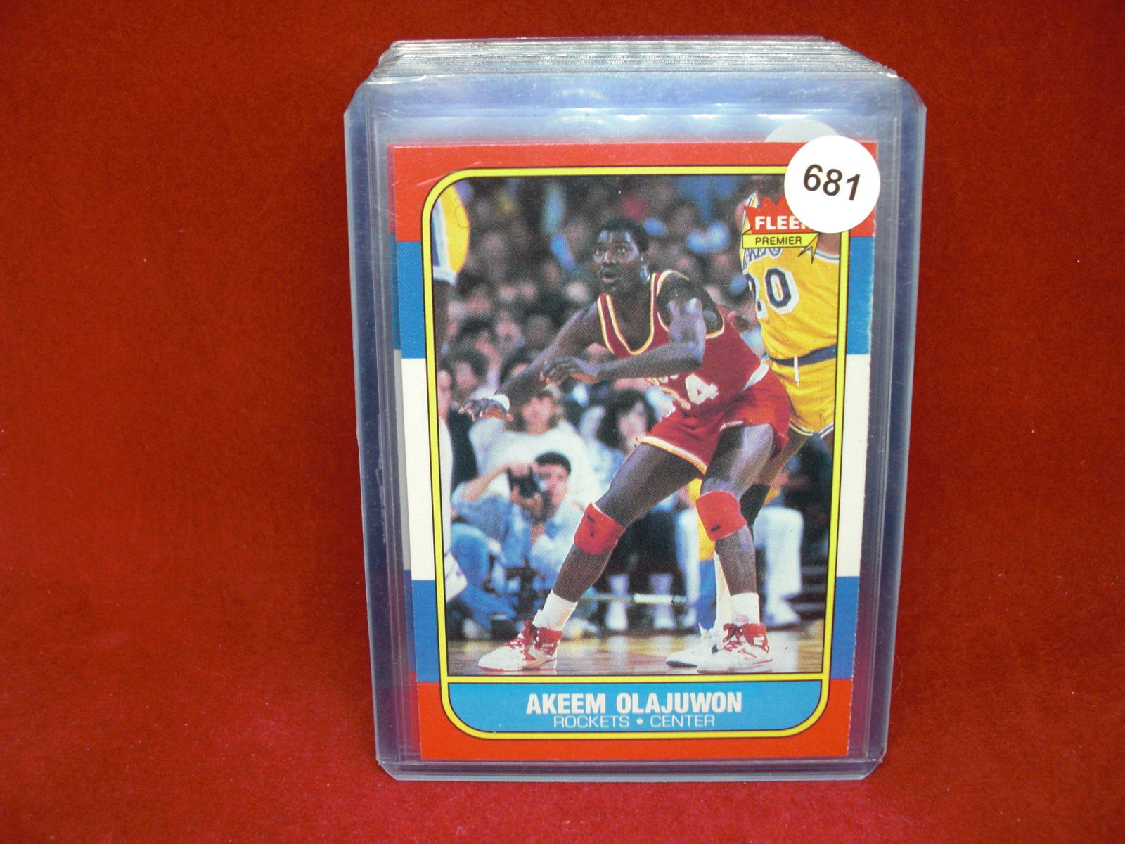 1986 fleer basketball akeem Olajuwon rookie card (1 of 1)