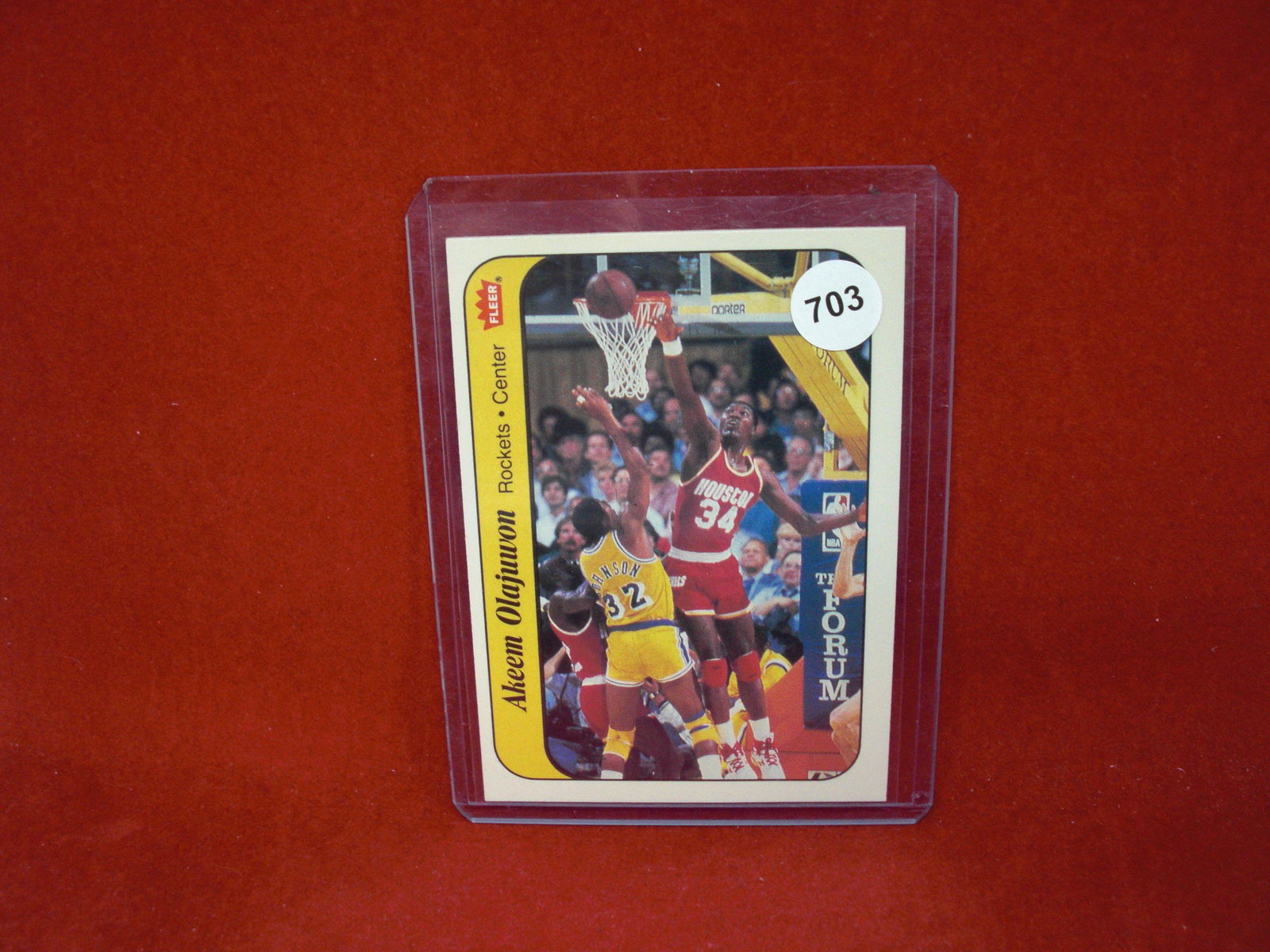 1986 fleer sticker akeem Olajuwon (1 of 1)