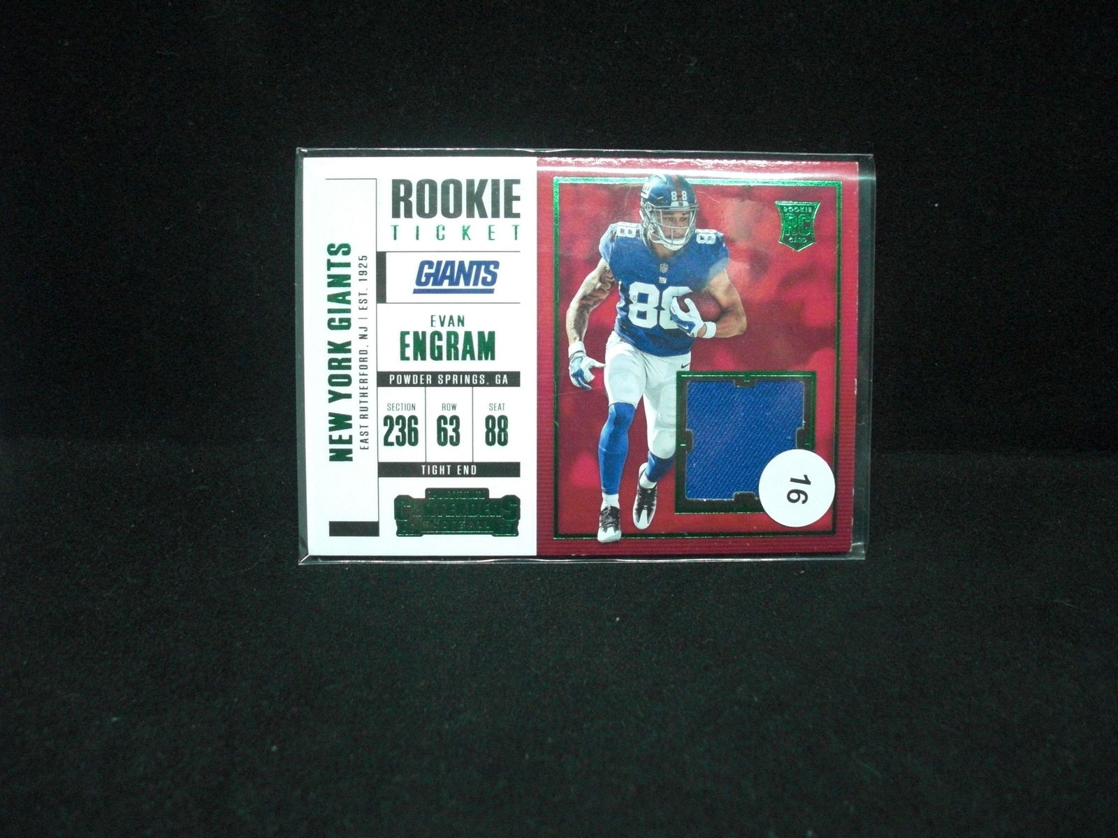 evan engram rookie jersey card (1 of 1)