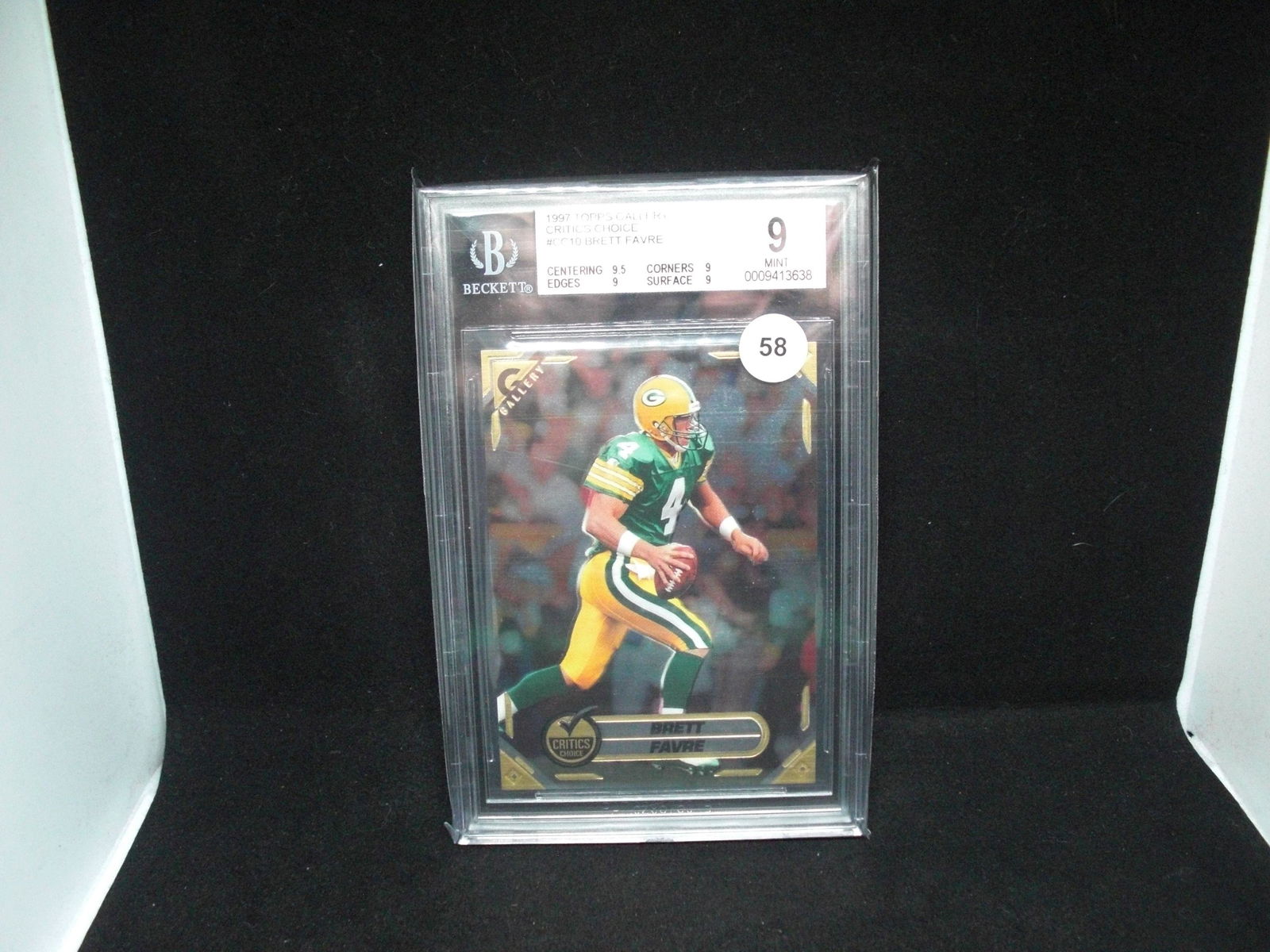 beckett graded 9 brett favre topps gallery (1 of 1)