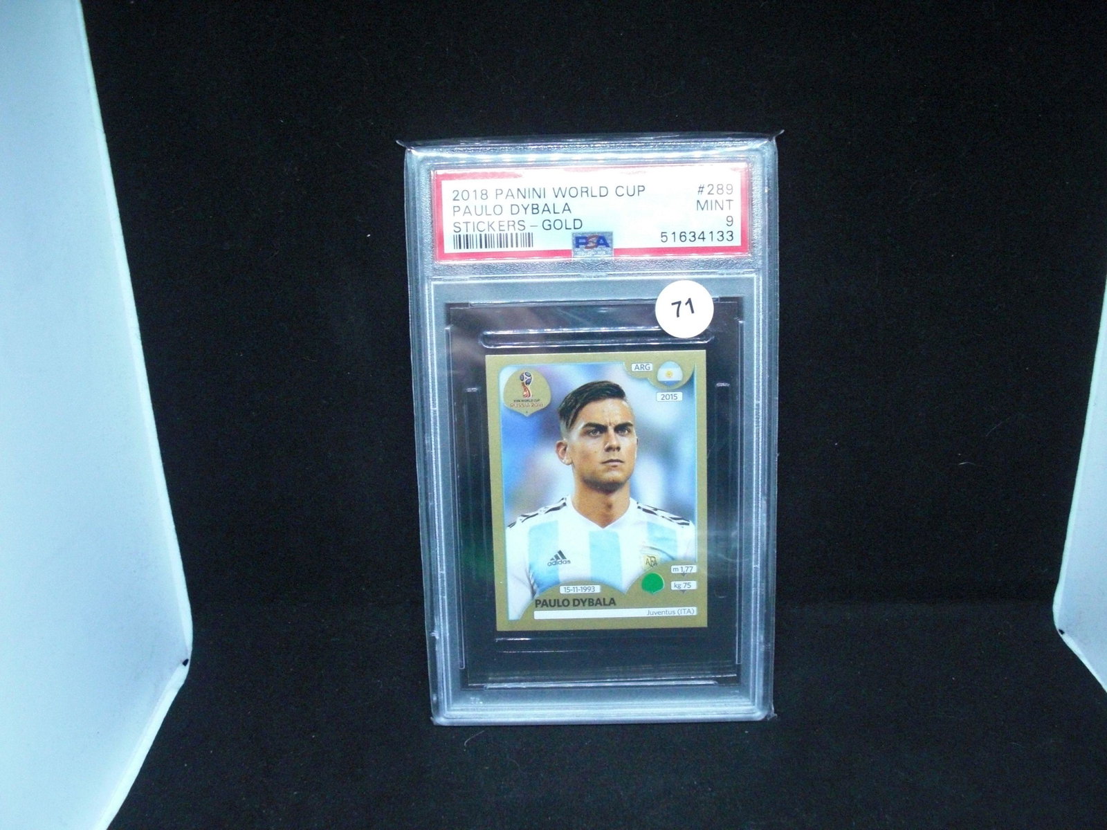 psa psa 9 paulo dybala world cup sticker: psa psa 9 paulo dybala world cup sticker
