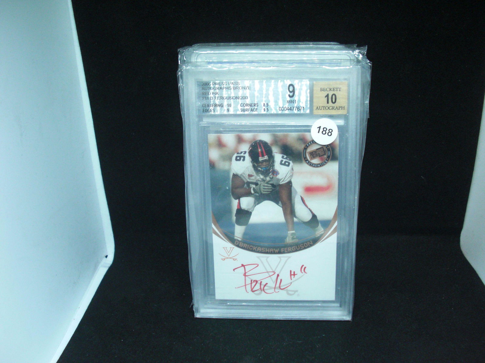 bgs graded 9 dbrickashaw fergoson red ink auto (1 of 1)
