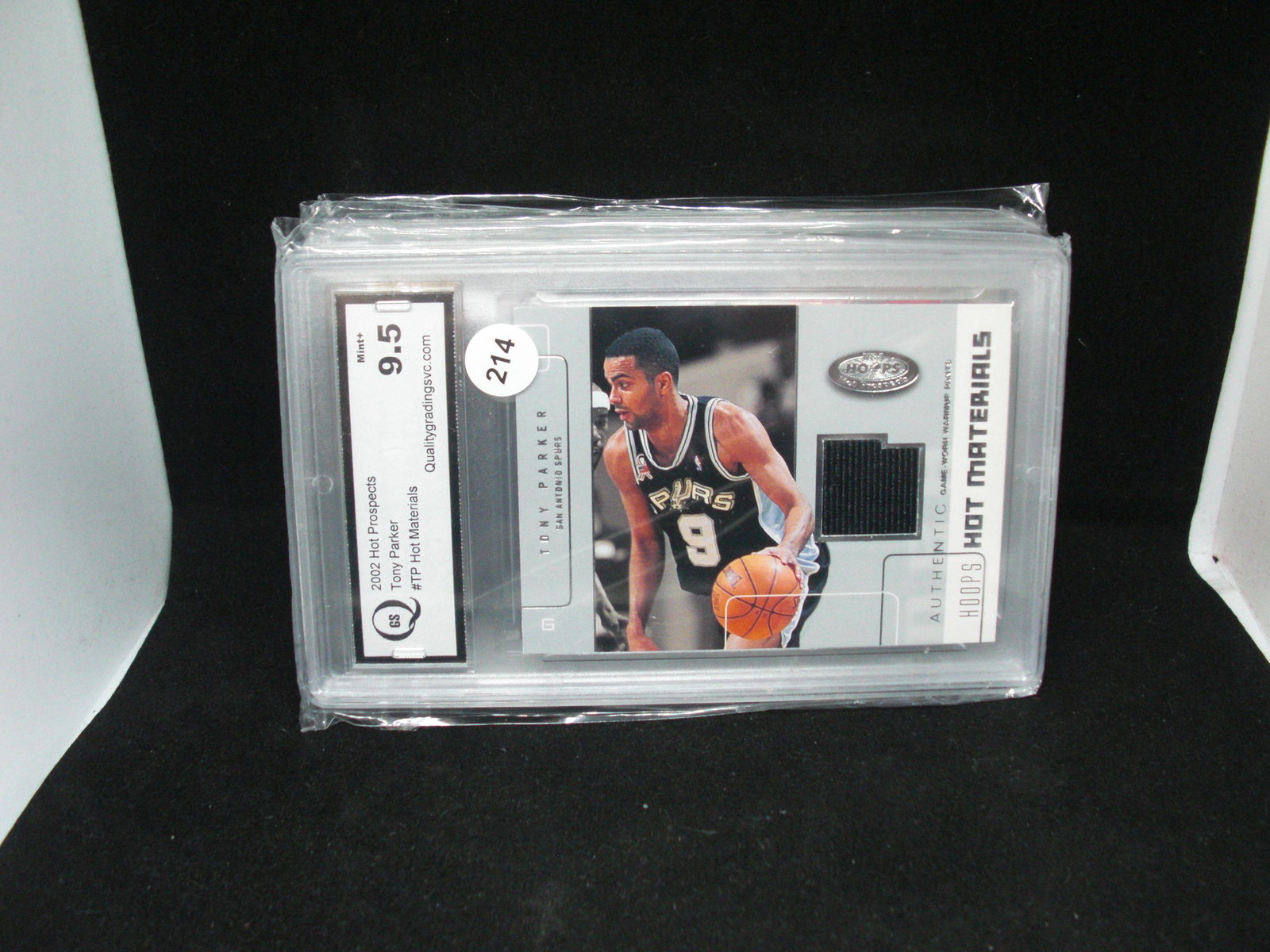 qgs 9.5 tony parker jersey card: qgs 9.5 tony parker jersey card