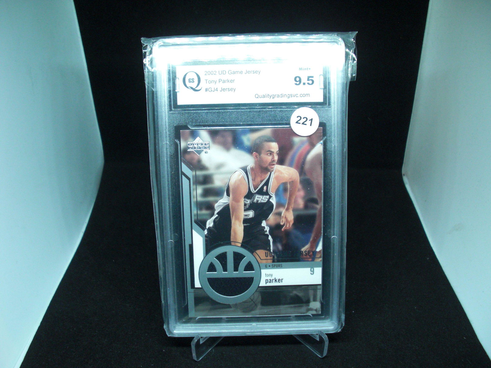 qgs 9.5 tony parker jersey card: qgs 9.5 tony parker jersey card