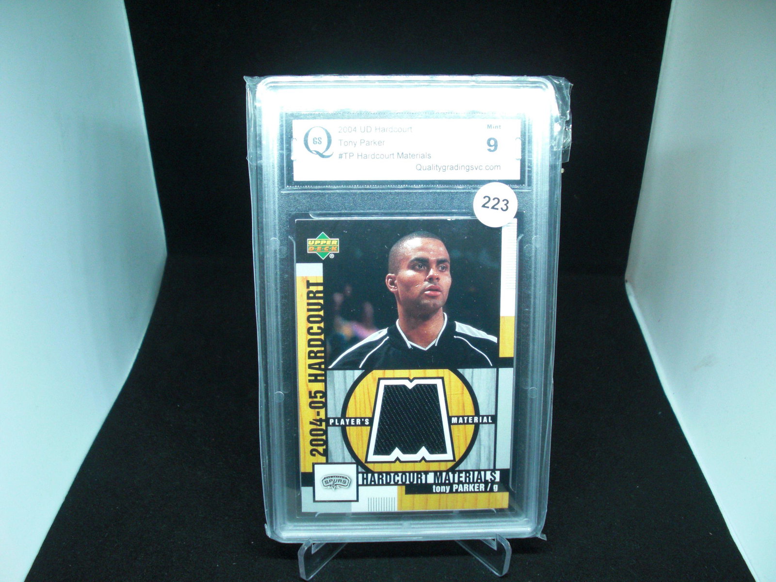 qgs 9 mint tony parker jersey card: qgs 9 mint tony parker jersey card