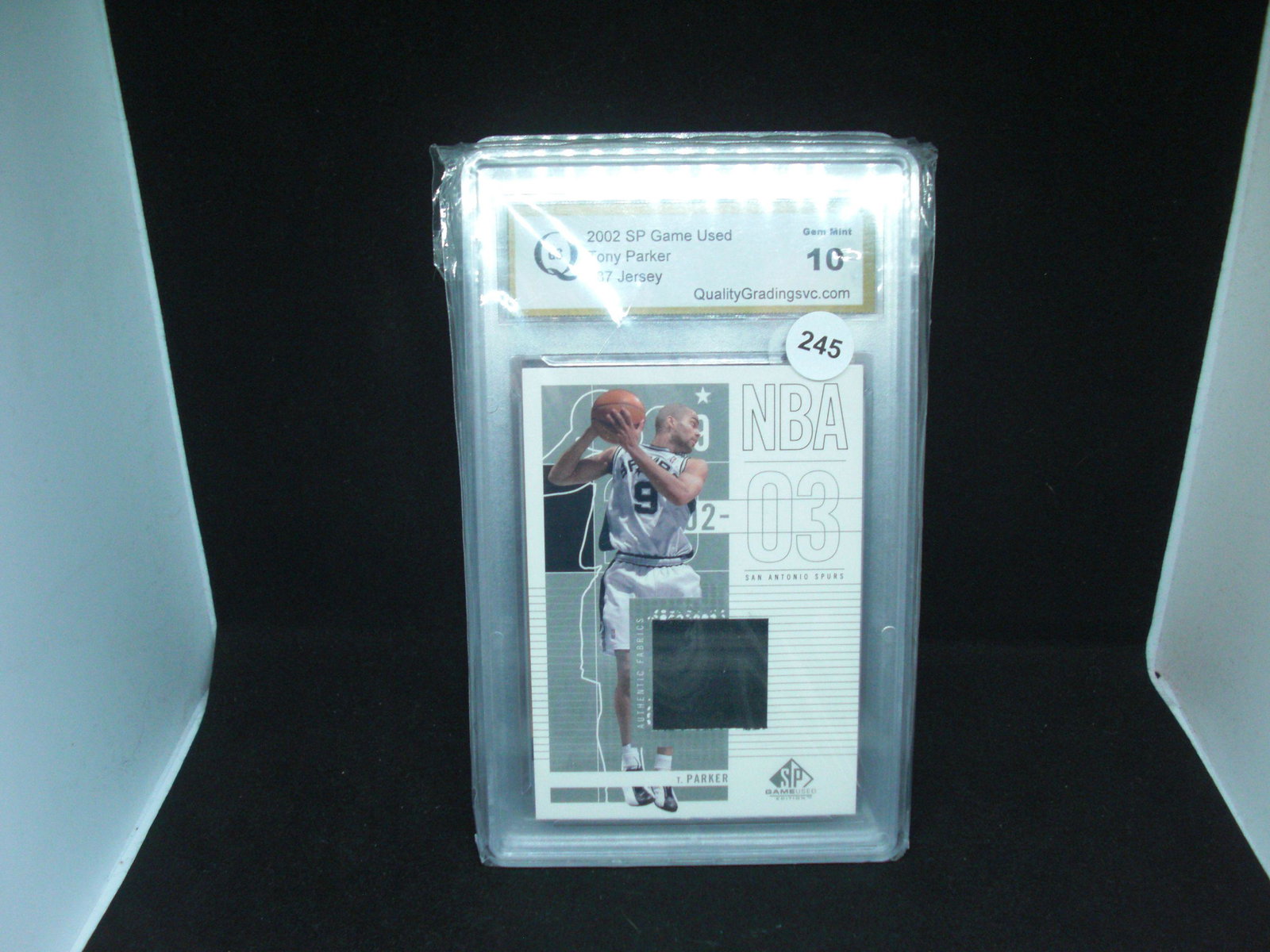 qgs gem 10 tony parker jersey card: qgs gem 10 tony parker jersey card