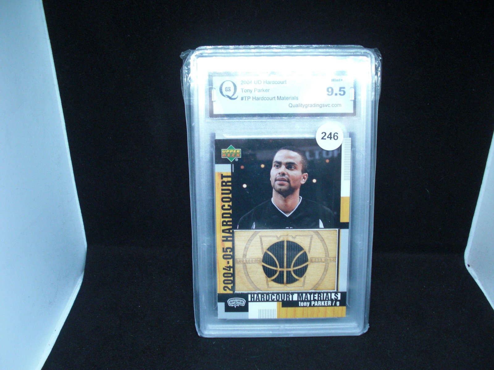 qgs 9.5 mint tony parker jersey card: qgs 9.5 mint tony parker jersey card