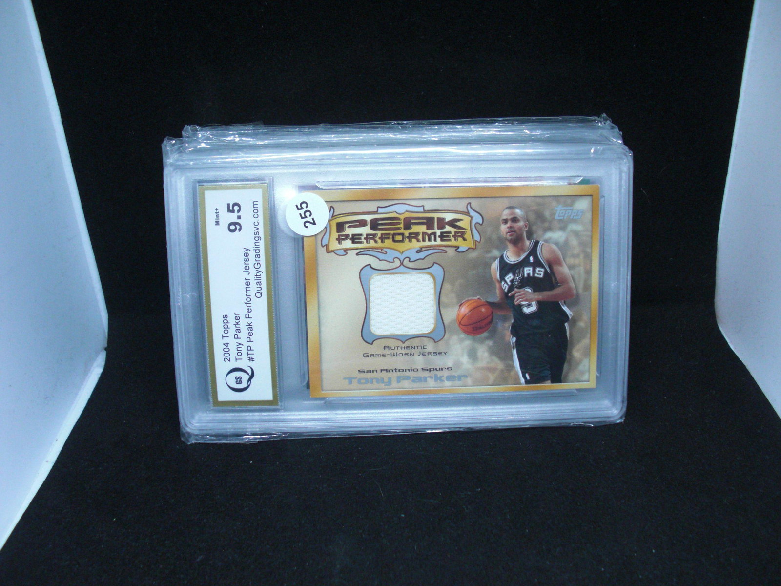 qgs 9.5 tony parker jersey card: qgs 9.5 tony parker jersey card