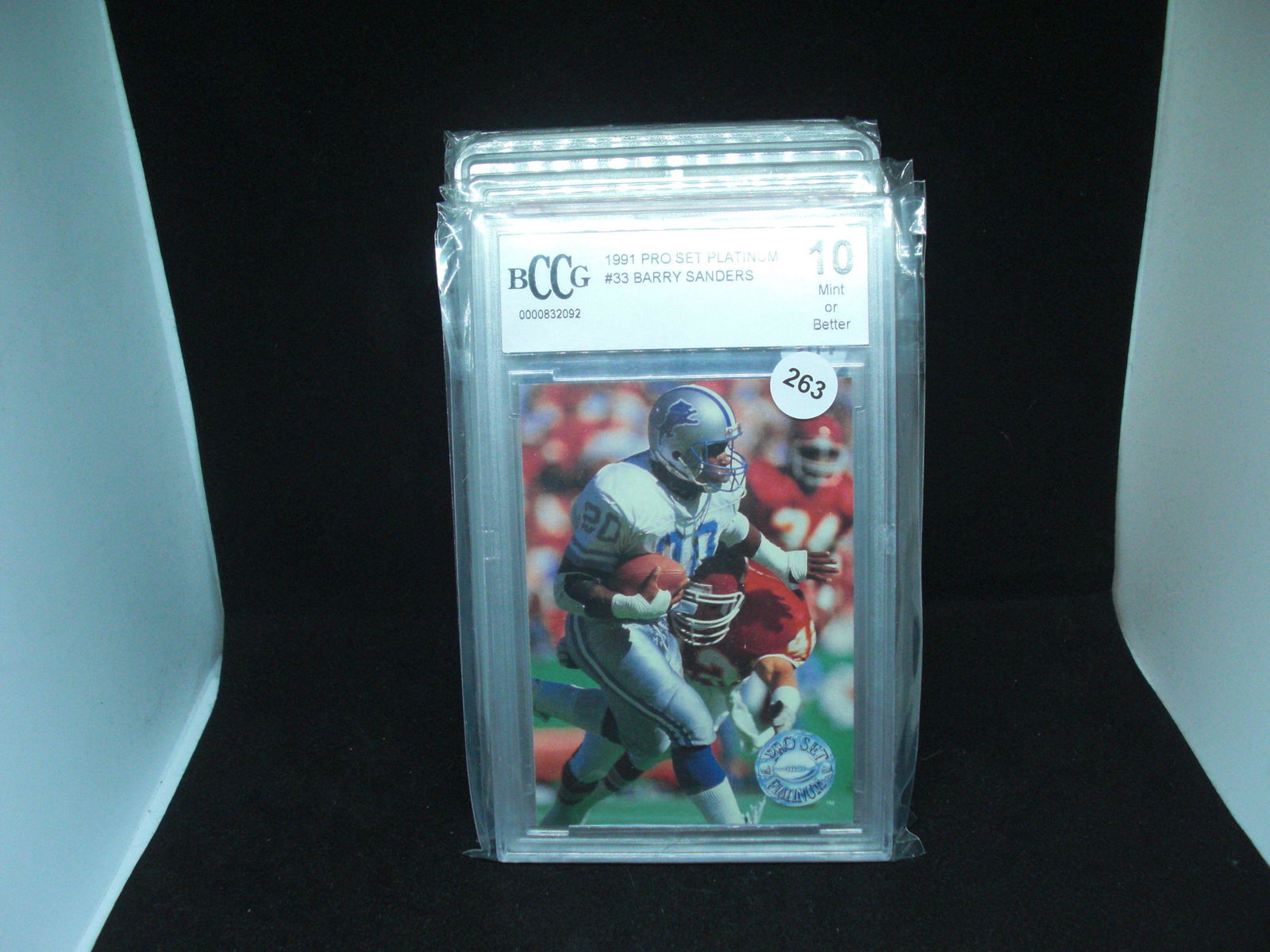 bccg mint 10 barry sanders pro set plat. (1 of 1)