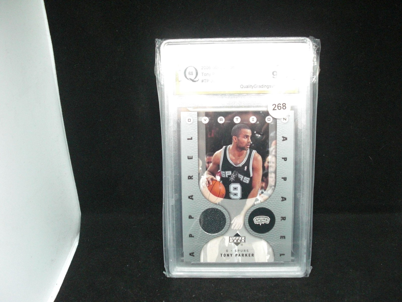 qgs gem 9.5 tony parker jersey card: qgs gem 9.5 tony parker jersey card